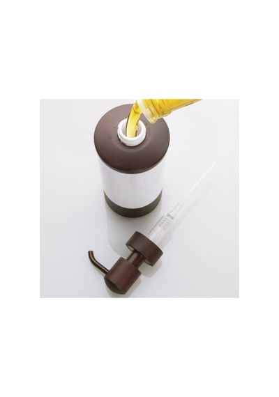 Buççin Online Mağaza Sıvı Sabunluk Ahsap Tasarımlı Akrilik 7x7x21cm 325ml Akrilik Beyaz Çok Renkli