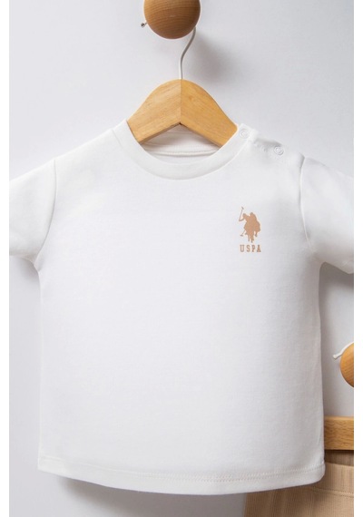U.S. Polo Assn. Kız Bebek 3lü Takım - Beyaz Beyaz