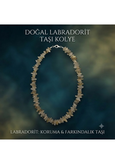 Labradorit Taşı Kolye Çok Renkli