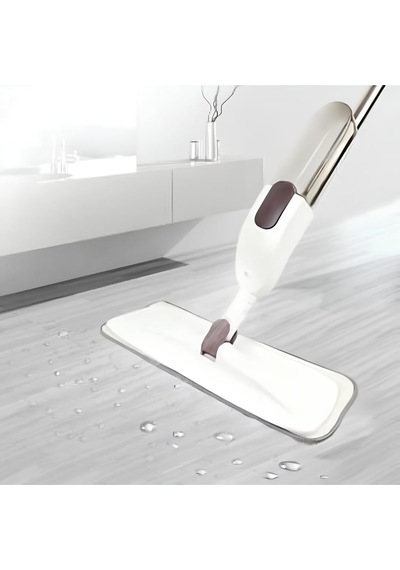 Deterjan Hazneli Sprey Mop Seti - 360 Derece Döner Başlıklı Püskürtmeli Mop, 3 Adet Mikrofiber Yedek Bezi Hediyeli