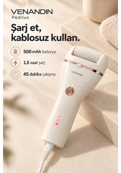 Vn/pl-001 Pedilux Şarjlı Elektrikli Ayak Törpüsü Ipx6, 45 Dakika - Beyaz