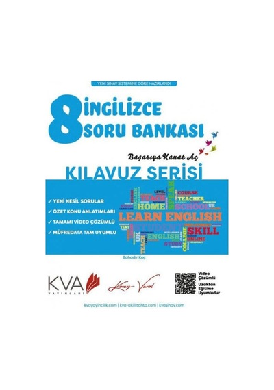 8. Sınıf Kılavuz Serisi İngilizce Soru Bankası -  KVA Yayınları