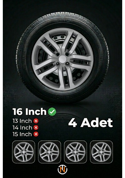 Renault Clio 16 İnç Jant Kapağı Takım Gri G106