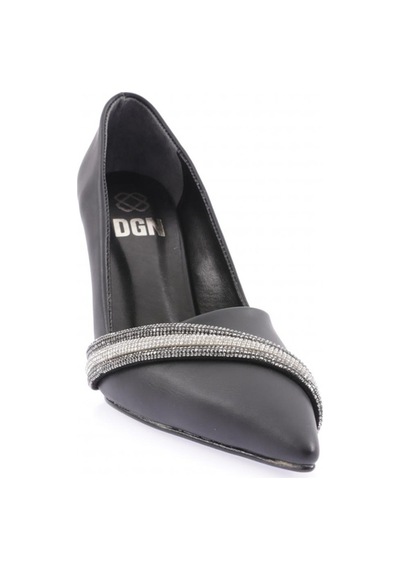 Dgn Ysf-05-23y Kadin Silver Taşli Bantli Abiye Ayakkabi YSF-05-1563-R1534 Siyah