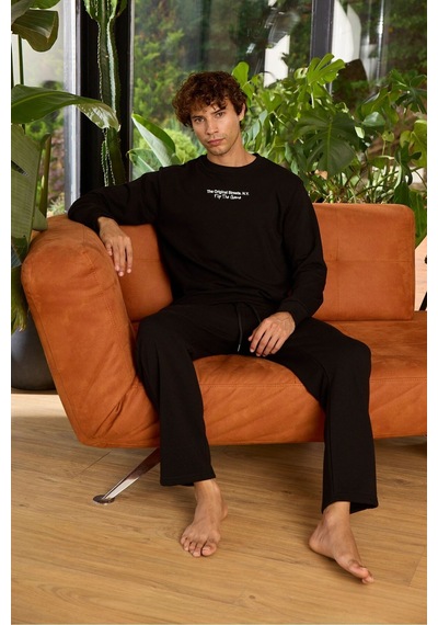 Kly Erkek O.yaka Eşofman Takım Modern Tasarım 7216 Sıyah/2xl Ekru