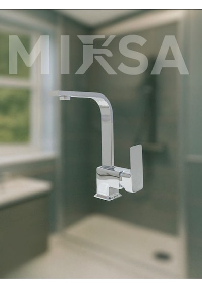 Lüx Krom Kare Lavabo Bataryası, Musluğu, Ağır Gövde Kaliteli