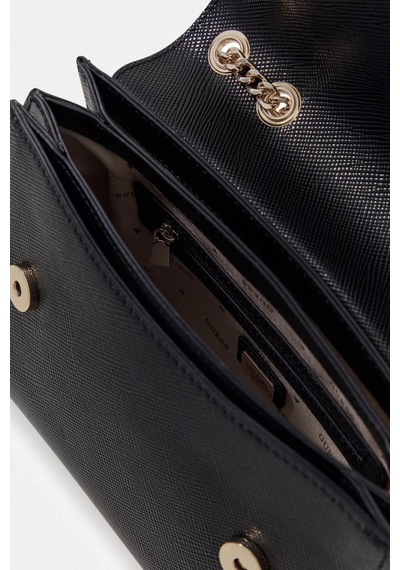 Guess Serenova Saffiano Siyah Kadın Omuz Çantası Hwzg8091210-bla