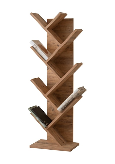 Modern Zikzak 10 Raflı Kitaplık 60x36x156