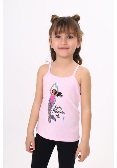 Toontoy Kids Toontoy Kız Çocuk Deniz Kızı Baskılı Pul İşlemeli Atlet Pembe Toontoy Kids Toontoy Kız Çocuk Deniz Kızı Baskılı Pul İşlemeli Atlet Pembe