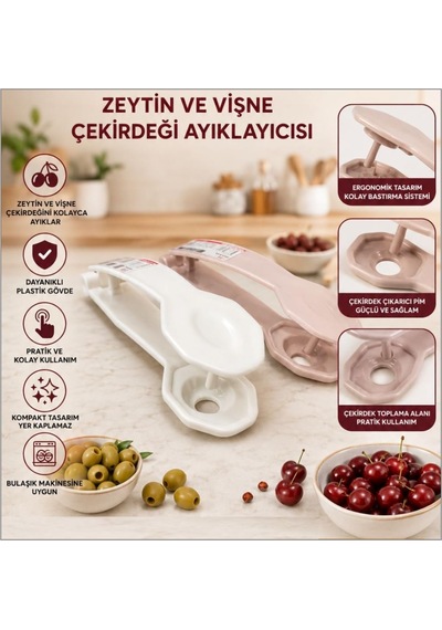 Her Boya Uygun Yeşil Zeytin Vişne Kiraz Çekirdek Çıkartıcı Çekirdeği Ayıklayıcı Boşaltıcı Enerji Sınıfı A+++