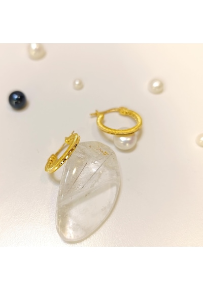 16.2mm Oluklu Ajda Halka Küpe 22 Ayar Altın Hd Videolu Sarı