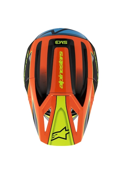 Alpinestars Sm3 Youth Fray Off-Road Çocuk Genç Motosiklet Kaskı Siyah Mavi Oranj