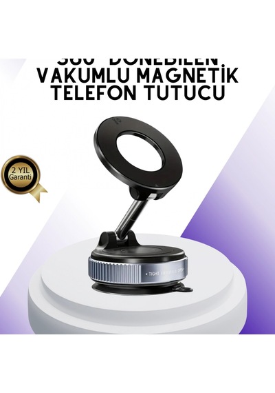 16 Mıknatıslı Vakumlu Araç Telefon Tutucu 360 Döner Manyetik Stand Çok Renkli
