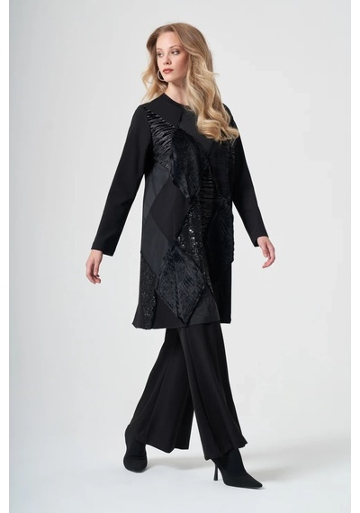 Misswhence Patchwork Tunik 40009 Siyah