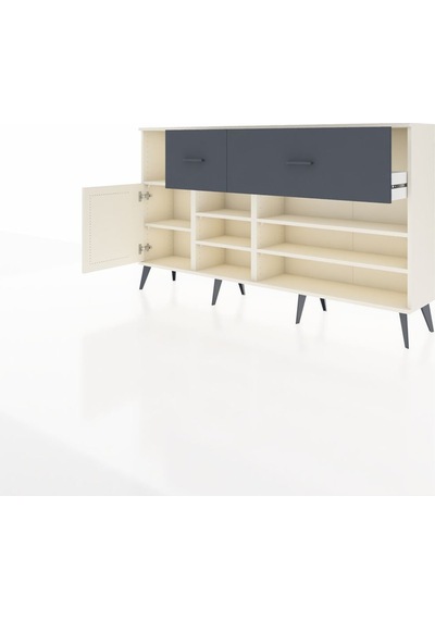Arges Konsol 6 Raflı 2 Çekmeceli Tek Kapaklı 176x30x99 Aytaşı-aytaşı/antrasit Aytası/antrasıt - Aytası Arges Konsol 6 Raflı 2 Çekmeceli Tek Kapaklı 176x30x99 Aytaşı-aytaşı/antrasit Aytası/antrasıt - Aytası
