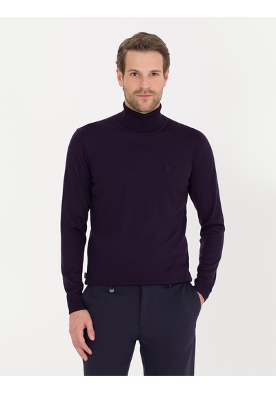 Pierre Cardin Erkek Mor Triko Kazak 50257302-vr038 Mor