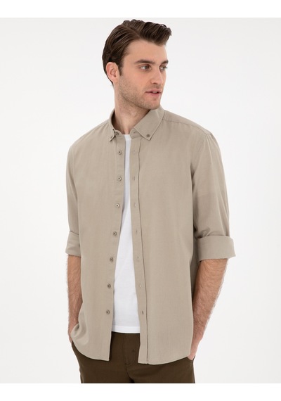 Pierre Cardin Erkek Haki Gömlek Desenli 50303388-vr027 Haki Pierre Cardin Erkek Haki Gömlek Desenli 50303388-vr027 Haki