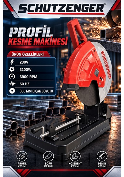 3100w Profil Kesme Makinesi Boru Köşebent Demir Kesme 355 Mm 45 Açıyla Kesme Tu601