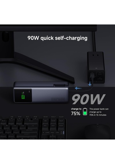 165w Power Bank 10000mah Dahili Kablo