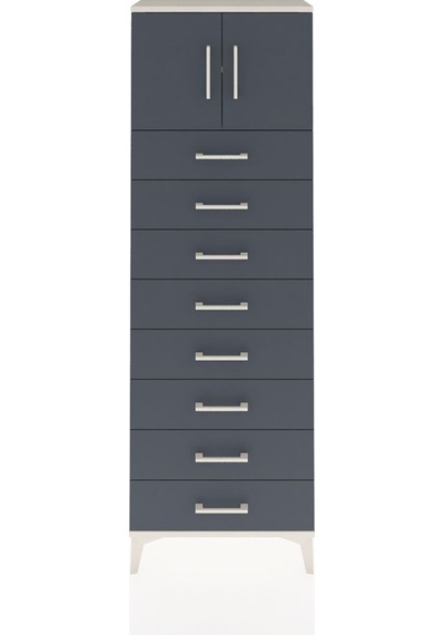 Arges Dolap 2 Raflı 8 Çekmeceli 2 Kapaklı 60x30x182 Aytaşı-an... Aytaşı