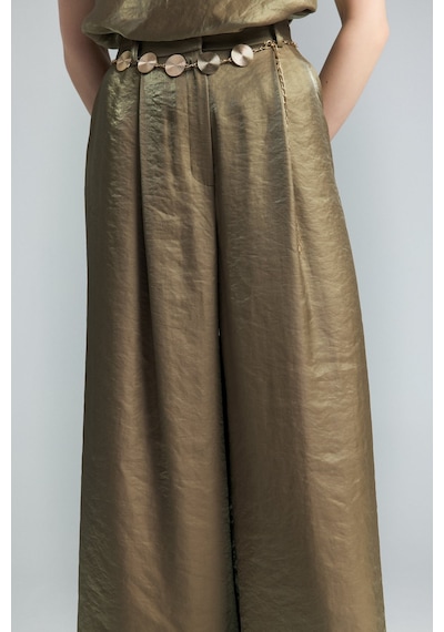 Sateen Aura Pantolon - Haki-137308