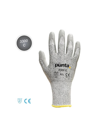 Punta 3300 C - Pu Kaplı Kesilme Dirençli Eldiven
