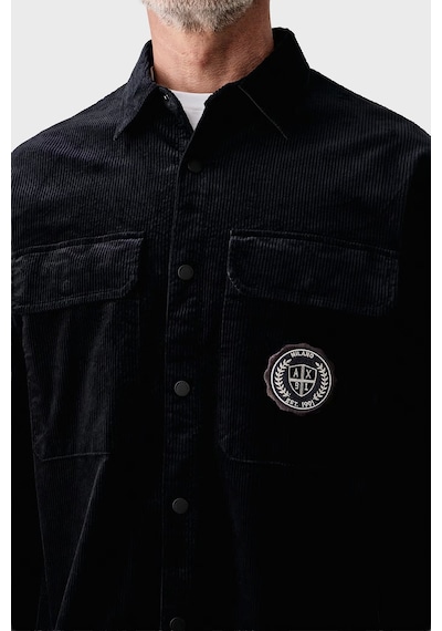 Armani Exchange Pamuklu Göğüs Cepli Kadife Gömlek Erkek Gömlek Xm003245 Af27114 Ub101 Lacivert