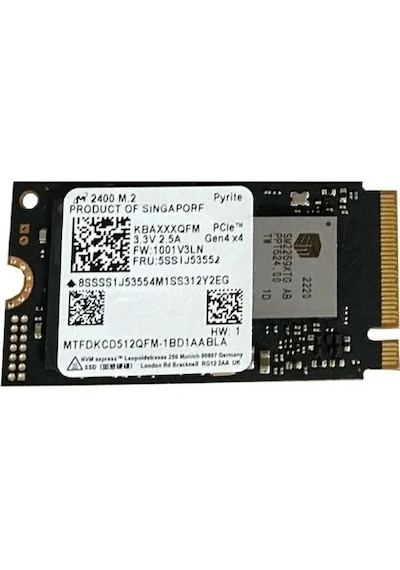 Micron Mtfdkcd512qfm-1bd1aabla 2400 Pcı-e4.0 512 Gb Ssd 2242