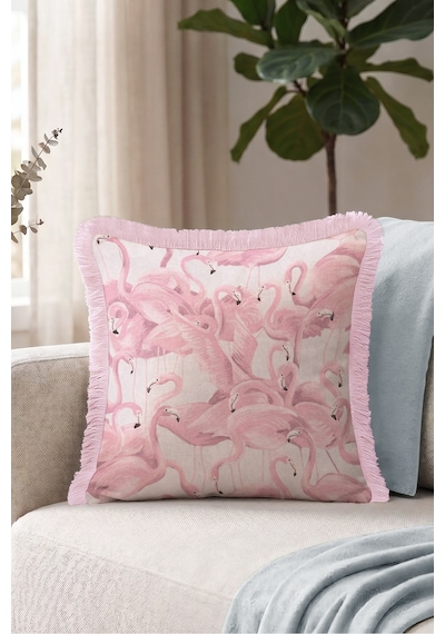 Tropikal Flamingo Desenli Saçaklı Yastık Kılıfı-egzotik Kuş Pudra Krem Pembe Püsküllü Kırlent Kılıfı Puslu Vadi Halo Tropikal Flamingo Desenli Saçaklı Yastık Kılıfı-egzotik Kuş Pudra Krem Pembe Püsküllü Kırlent Kılıfı Puslu Vadi Halo