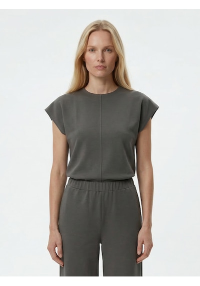 Xint Haki Pamuk Dokulu Oversize Bluz 602588
