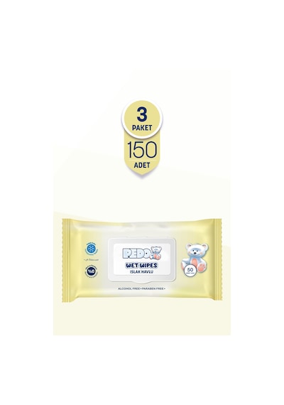 Pedo Klasik Islak Mendil 50'li 3 Paket