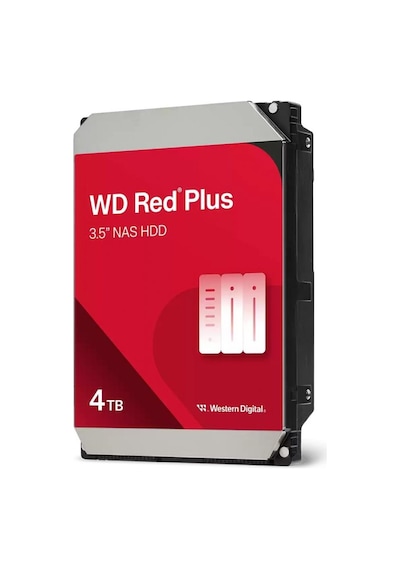 Wd Red Plus, Wd40efzz, 3.5&quot , 4tb, 128mb, 5400 Rpm, 7/24 Güvenlik-nas-server, Hdd