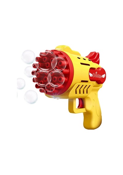 3 Adet Mavi Sarı Pembe Köpük Tabancası 29 Delikli Çoklu Köpük Atan Tabanca 6 Solisyonlu Bubbles Gun