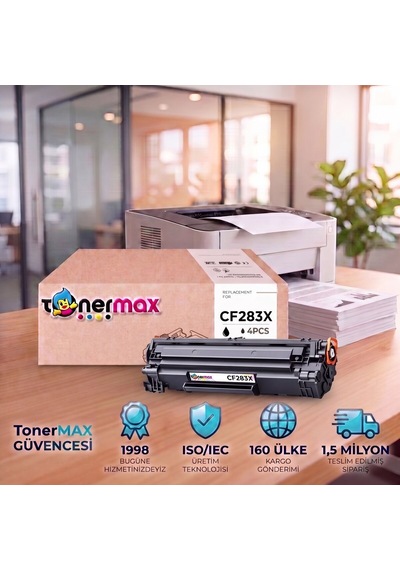 Hp Laserjet Pro M225 Muadil Toner Çipli Cf283x 4'lü 2.400 Sayfa