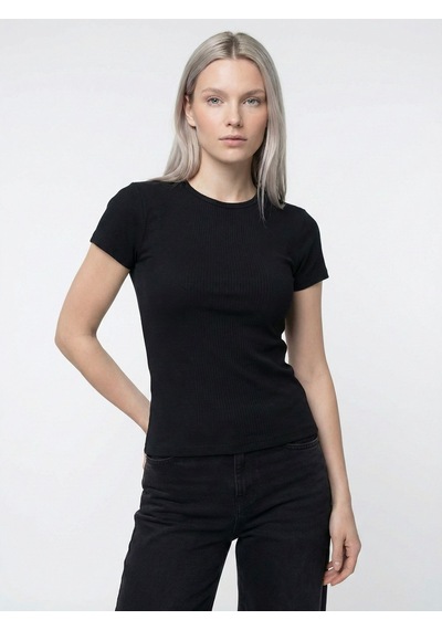 LOFT Slim Fit Kadın Tshirt K.kol Lf2043599 Q1.v1 Siyah
