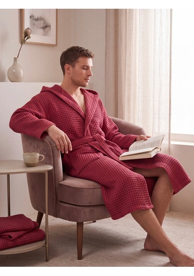 Brandsmiths Bordo Waffle Gofre Bornoz