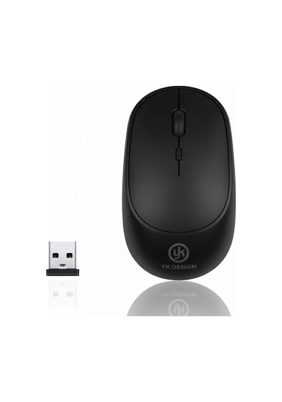 Siyah Renkli Ergonomik Sessiz Kablosuz Mouse Usb Alıcılı, Ofis Ve Oyun İçin Konforlu Bilgisayar Fa Diğer