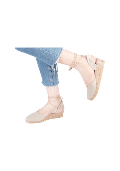 Star Tombis Gerçek Elişi Hasır Jüt Bileğe Bağlı Ipli Günlük Kız Çocuk Espadril Handmade Bej