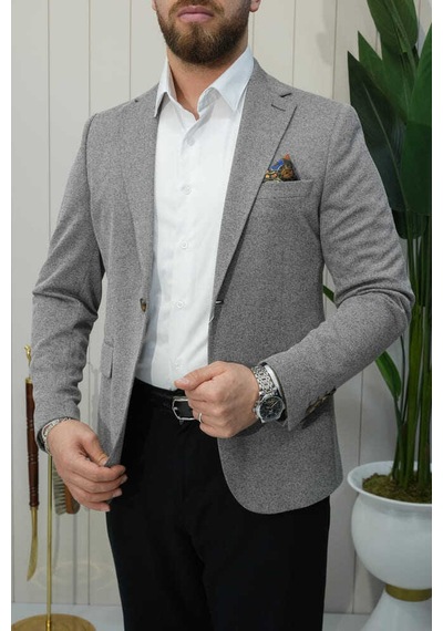 Bys Beystil Sivri Yaka Vizon Ceket 50538 - Slim Fit