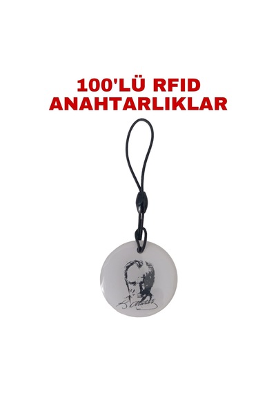 Sr-604 A Yazılabilir Ve Kopyalanabilir Rfıd Proximity Anahtarlık 125 Khz Atatürk Tasarımlı Keyfob 100 Adet