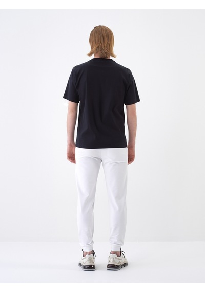 Xint Siyah Lüks Merserize Dokulu Regular Fit Tişört 502208