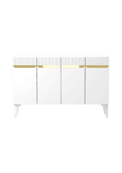 Ka1244bg Duma Konsol Beyaz-gold 120cm Beyaz - Gold