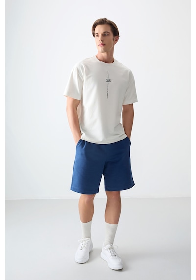 Air Jones Tommy Life Ekru Pamuklu Kalın Yumuşak Dokulu Oversize Fit Baskılı Erkek T-shirt - 88373 Ekru Air Jones Tommy Life Ekru Pamuklu Kalın Yumuşak Dokulu Oversize Fit Baskılı Erkek T-shirt - 88373 Ekru