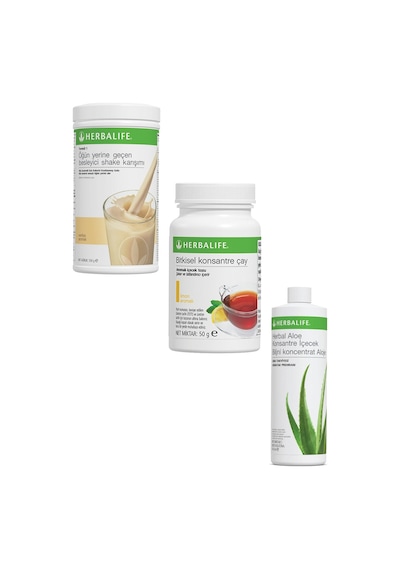 Shake 1 Adet Vanilyalı 1 Adet Şeftali Çay 50 Gr Ve 1 Adet Herbal Aloe Içecek