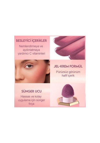 3 Lü Sıvı Krem Allık Seti - Lip And Cheek Çok Renkli