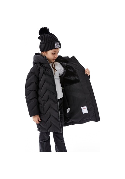 Benitto Kids Kız Çocuk Kapüşonlu Kışlık Şişme Mont 51353 Siyah