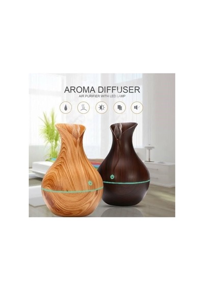 Siyah Hava Nemlendirici Esansiyel Yağı Difüzör Aroma Buhar Makinesi 400 Ml