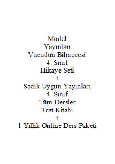 4. Sınıf Hikaye Seti Model Yayınları Vücudun Bilmecesi Yeni + Sadık Uygun Yayınları 4. S Test Kitabı Okul Çocuk Kitapları 41112296