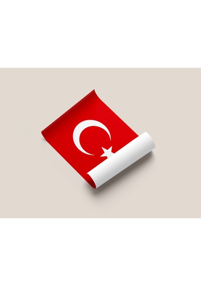 Türk Bayrağı Çerçevesiz Poster, Dijital Baskı Bayrak