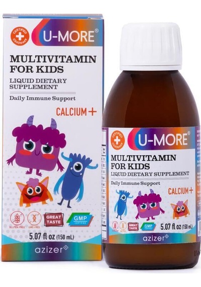 2'li Gelişim Paketi - Çocuklar İçin Multivitamin & Kalsiyum Şurubu 150 Ml X2 - Çinko Ve C Vitaminli